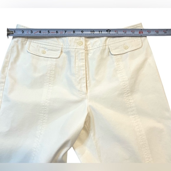 Rafaella Capris Comfortable Fit Stretch Fabric, Faux Pockets Color White Size 12 - Picture 5 of 12